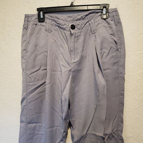 Sundance 100% Tencel Dark Gray Slanted Zip Fly Slacks Pants Size 10 - Picture 4 of 10
